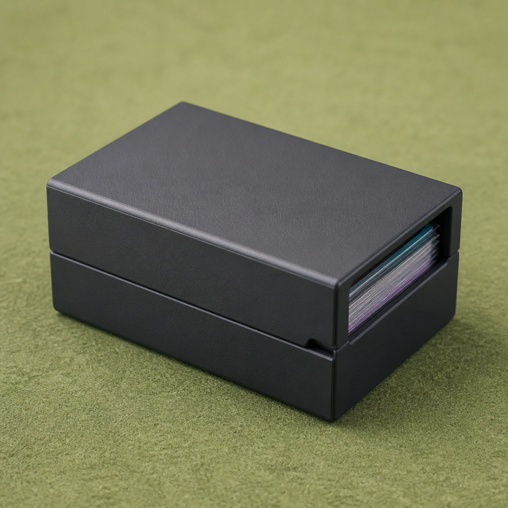 A deck box on a table